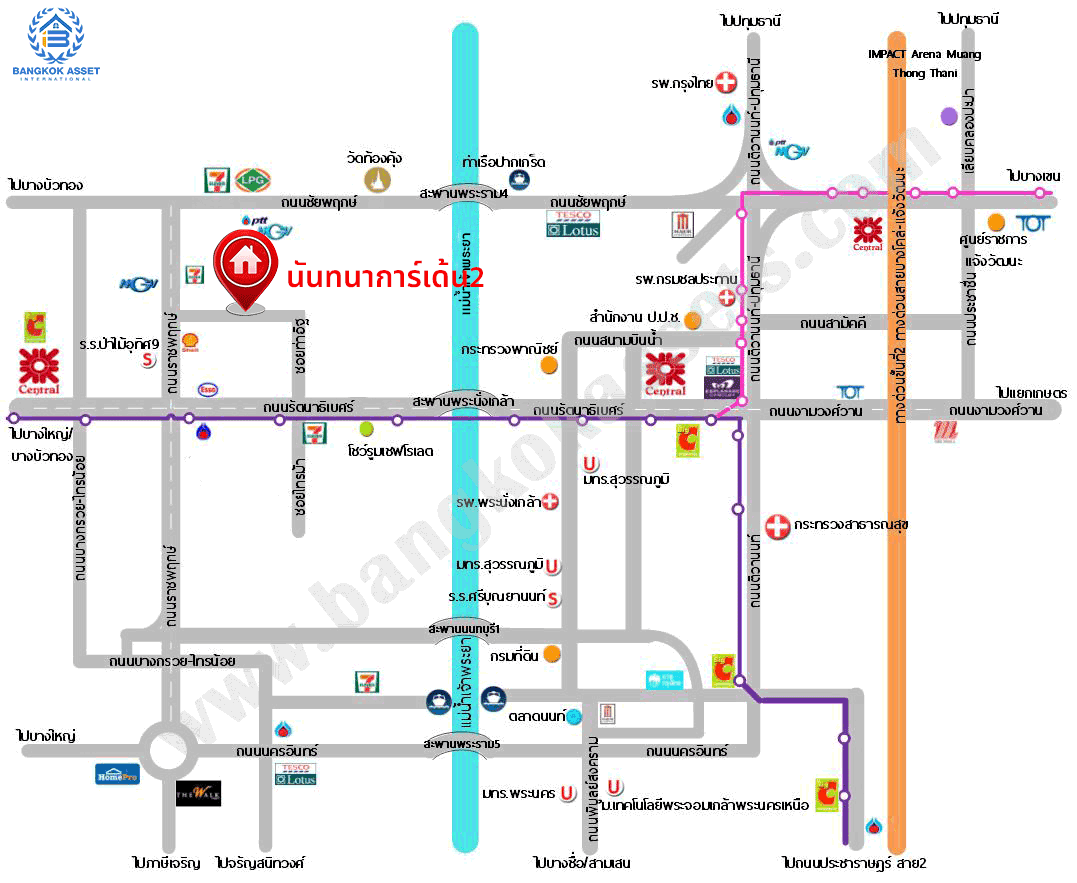 บ้านมือสองตกแต่งใหม่ ม.นันทนาการ์เด้นท์2 รัตนาธิเบศร์-ท่าอิฐ ทาวน์เฮ้าส์หลังใหญ่ ห้องริม แบรนด์ Property Perfect เนื้อที่ 34.5 ตร.ว. ฟังก์ชัน 2 ห้องนอน 2 ห้องน้ำ บนทำเลเดินทางสะดวก เชื่อมต่อหลายเส้นทาง ใจกลาง 2 เซ็นทรัลฯ เพียง 5 นาทีถึงรถไฟฟ้า "สถานีบางรักน้อยท่าอิฐ"